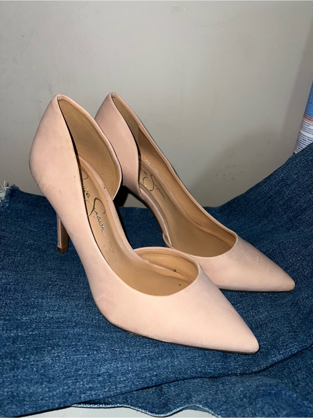 Jessica Simpson Pointed-Toe Pumps in Blush